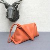 Bottega Veneta fold-over envelope clutch orange