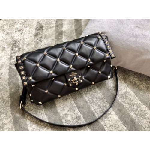 Valentino Candystud Crossbody Black Bag