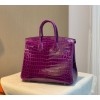 Hermes birkin purple crocodile 25cm