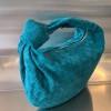 Bottega Veneta Large Ladies Jodie Hobo Blue Suede Bag
