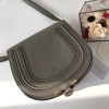Chloe marcie medium / small gray saddle bag
