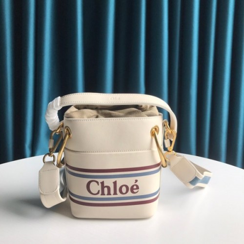 Chloe Roy Bucket Bag in White