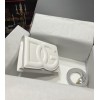 DG calfskin logo white crossbody bag