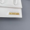 Jacquemus mini tote bag white leather 12cm