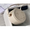 Celine Oval Cuir Triomphe white calfskin bag