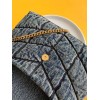 YSL LOULOU PUFFER Denim Leather Gold Harware 29cm