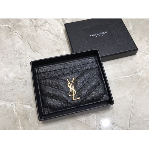 YSL Card Holder Black Silver & Gold & all Black