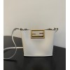 Fendi Way small leather tote white