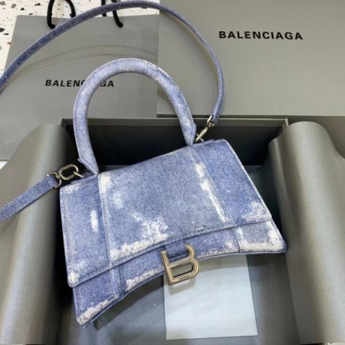 Balenciaga denim hourglass 23cm