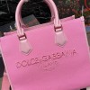 DG canvas shopper embroidered logo pink bag