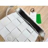 Bottega Veneta Cassette white grained leather bag