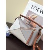 Loewe Brown / White Smooth Small Puzzle Bag