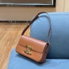 Celine Triomphe Shoulder Bag Shiny Calfskin Brown