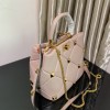 Valentino small Roman Stud Beige Nappa Leather Bag