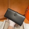 Hermes Black Swift Jige Elan Clutch