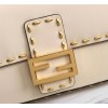 Fendi Baguette white leather medium white trap bag