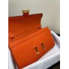 Hermes Constance Togo Epsom Orange Wallet