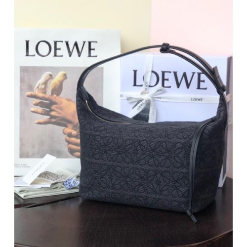 Loewe Cubi Small Anagram black leather bag