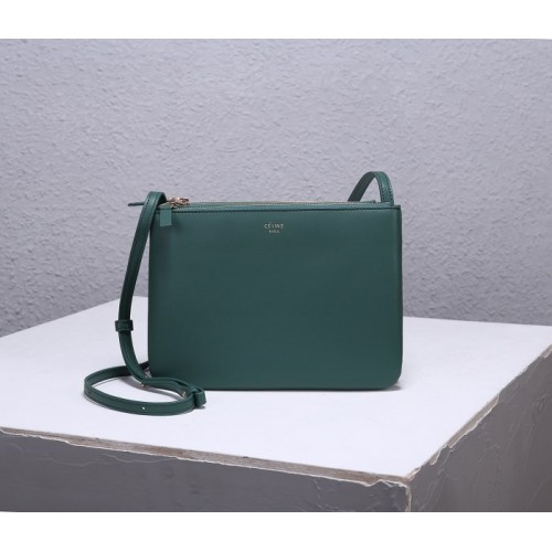 Celine trio shoulder green bag