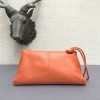 Bottega Veneta fold-over envelope clutch orange