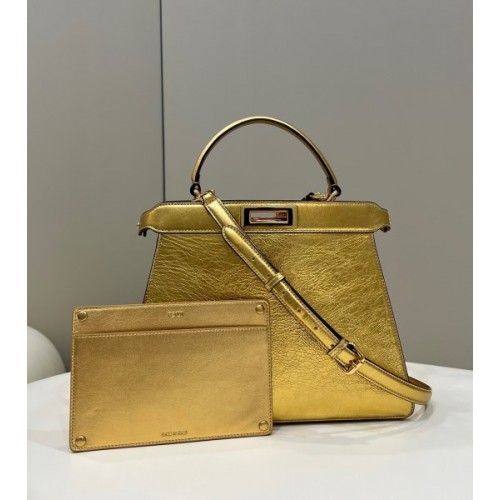 Fendi Peekaboo Gold Bag