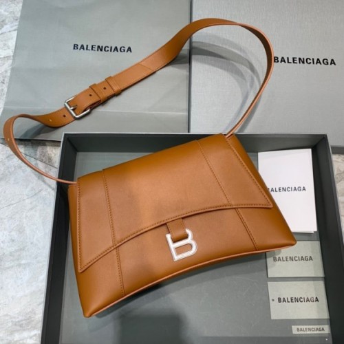 Balenciaga Downtown brown shoulder bag