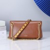 Valentino Garavani Stud Sign brown leather bag