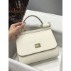 DOLCE & GABBANA Small White Dauphine Sicily Bag