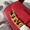 Valentino Garavani VLOGO chain red leather bag