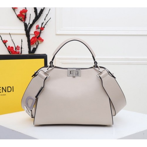 FENDI Peekaboo white tote bag