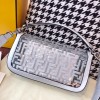 Fendi Silver PVC Transparent Sequin Baguette Bag
