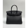 Hermes Crocodile Birkin Black Leather 30cm