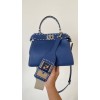 Fendi Peekaboo Iconic mini blue leather bag