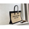 YSL shopping bag black in raffia