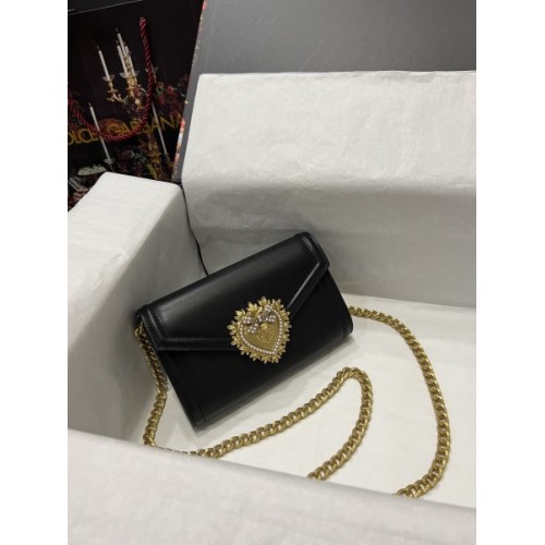 Dolce & Gabbana Black Sacred Heart Wallet Bag