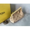 Fendi first medium beige embroidery bag