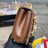 Nappa leather DG Girls shoulder bag in brown
