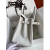 Hermes White Epsom Silver Hadware 30