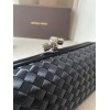 Bottega Veneta Knot Clutch Silver Bag