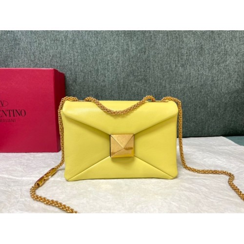 Valentino Garavani One Stud Mini Yellow Leather Bag