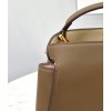 Fendi Medium Peekaboo Leather Brown Bag