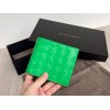 Bottega Veneta woven green leather wallet
