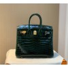 Hermes birkin green crocodile 25cm