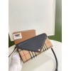 Burberry vintage check detachable strap wallet