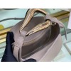 Chloe kiss purse in small grain calfskin gray