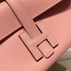 Hermes Rose Sakura Swift Jige Elan Clutch