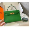 Hermes Kelly Mini Green Leather