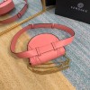 Versace V belt pink leather bag