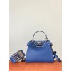 Fendi Peekaboo Iconic mini blue leather bag