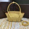 Bottega Veneta Arco Mini Yellow Leather Tote Bag